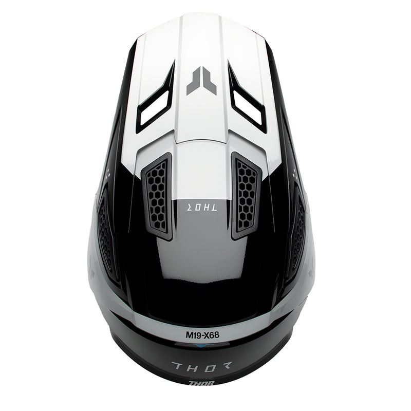 Thor MX Helmet S26  Fleet Storm Black White XLarge