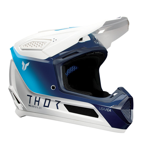 Thor MX Helmet S26  Fleet Storm White Navy Small