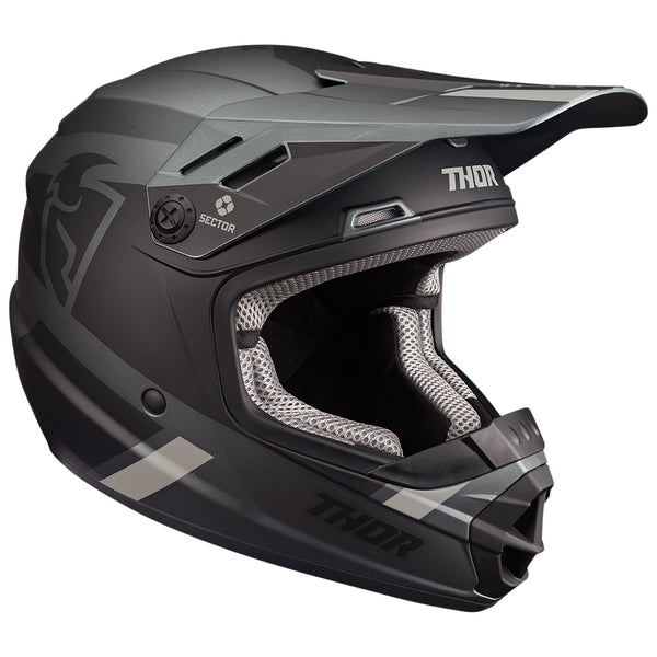 Thor MX Helmet S25  Sector Split Mips Charcoal Black Youth Small