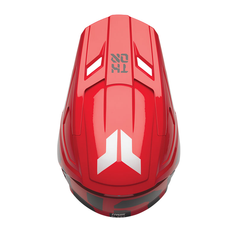 Thor MX Helmet S26  Fleet Forge Red Youth Small