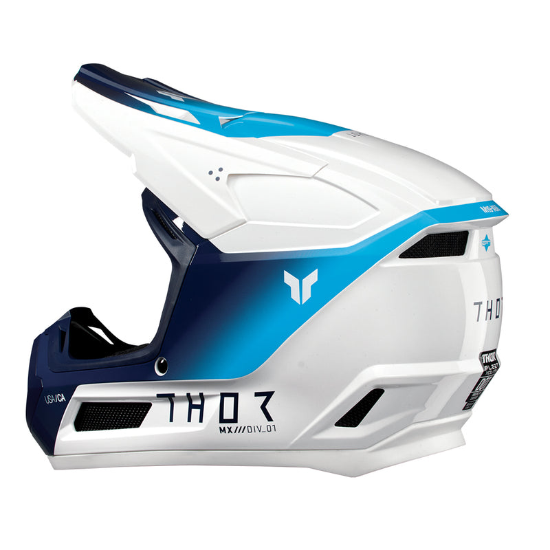 Thor MX Helmet S26  Fleet Storm White Navy Youth Medium