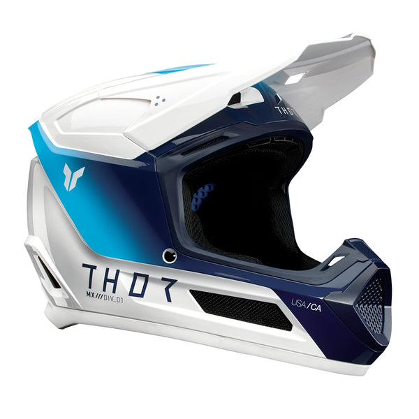 Thor MX Helmet S26  Fleet Storm White Navy Youth Medium