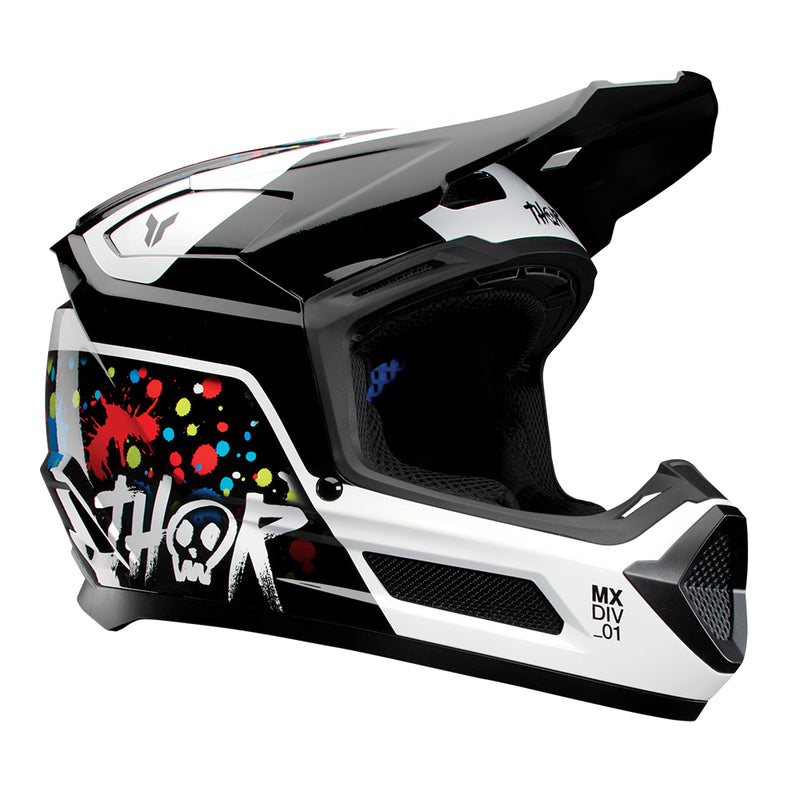 Thor MX Helmet S26  Fleet Splat Black Youth Small