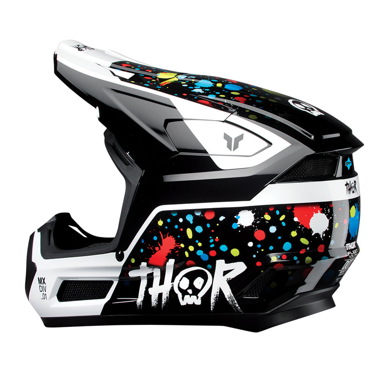Thor MX Helmet S26  Fleet Splat Black Youth Medium