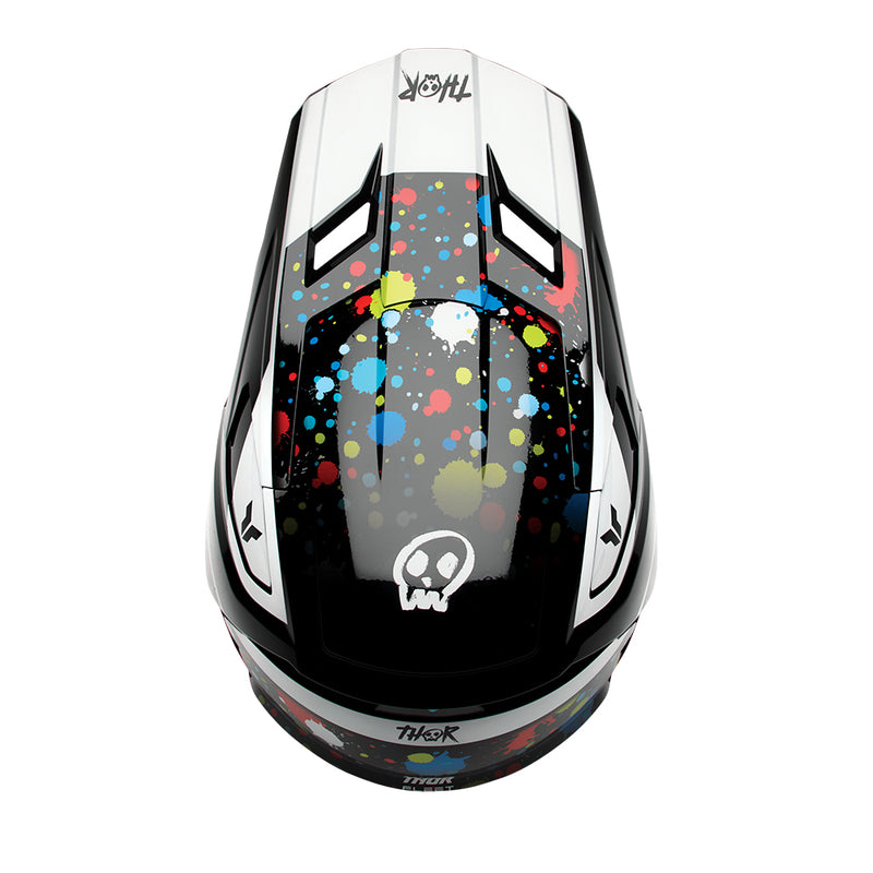 Thor MX Helmet S26  Fleet Splat Black Youth Medium