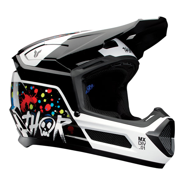 Thor MX Helmet S26  Fleet Splat Black Youth Large