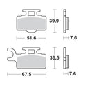 Moto Master Brake Pads Front Racing Series Kawasaki 094111