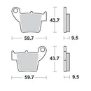 Moto Master Brake Pads Rear Racing Sinter Pro Series Honda 094311