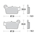 Moto Master Brake Pads Rear Nitro Sport Aprilia Beta 094522