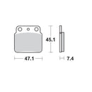 Moto Master Brake Pads Rear Pro Sintered Arctic Cat Kawasaki 095211