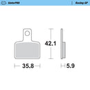 Moto Master Brake Pads Rear Racing Gp 099412
