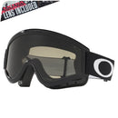Oakley L-Frame MX Goggles OTG Jet Black with Dark Grey & Clear Lens