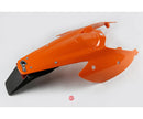 UFO KTM Rear Fender & Side Panel With T/light Exc Snr 04-07 & S/p  ( Orange 98-18)
