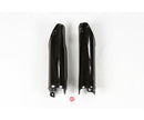 UFO Fork Slider Protectors CR125/250/500 98-07/CRF250R 04-14/X04-16/450R 02-08/X05-16 Black
