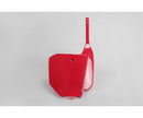 UFO Honda Front No. Plate CR80 96-02 CR85 03-25 CRF150R 07-25 (red)