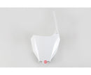 UFO Honda Front No. Plate CRF250R 18/450R/RX 17-18  White