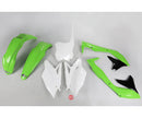 UFO Kawasaki Front No. Plate KXF250 17-25 KXF450 16-25 White