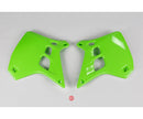 UFO Kawasaki Radiator Shrouds KX250 90-91 Green