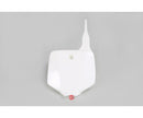 UFO Kawasaki Front No. Plate KX65 01-25 Klx 110 01-09 White