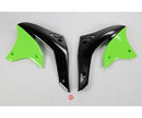 UFO Kawasaki Radiator Shrouds KX450F 06-07 (std Colour  Black/021/026 Green)