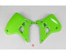 UFO Kawasaki Radiator Shrouds KX125 90-91 Green