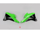 UFO Kawasaki Radiator Shrouds KX85 14-21 (OEM Colour Green/ Black)