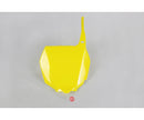 UFO Suzuki Front Plate RM125/250 01-25/RMZ450 05-07/RMZ250 07-09 (yel 01-18)