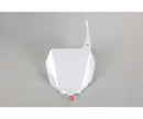 UFO Suzuki Front Plate RM125/250 01-25/RMZ450 05-07/RMZ250 07-09 White