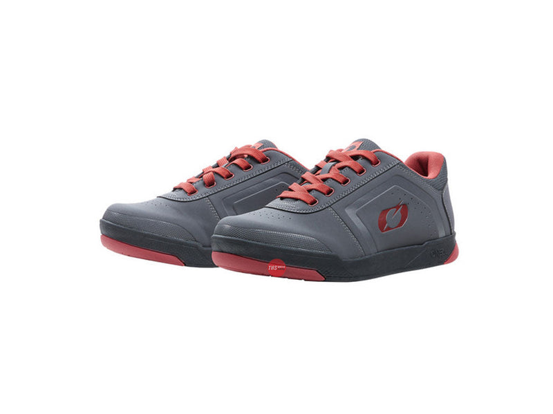 Oneal 22 Pinned Flat Shoe Grey red 10 Off Road Shoes Size (EU) 43