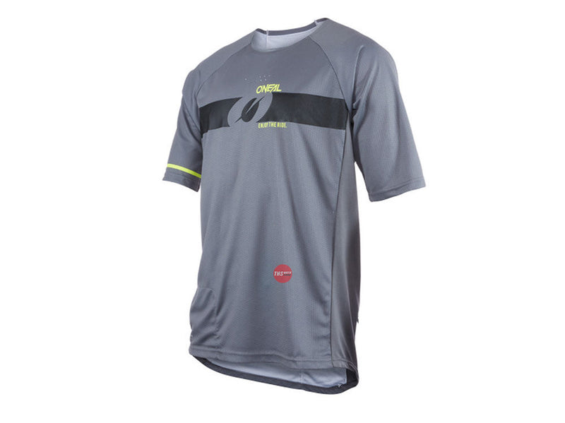 Oneal 22 Pin It Jersey Grey Neon Yellow Off Road Shirts Size Medium