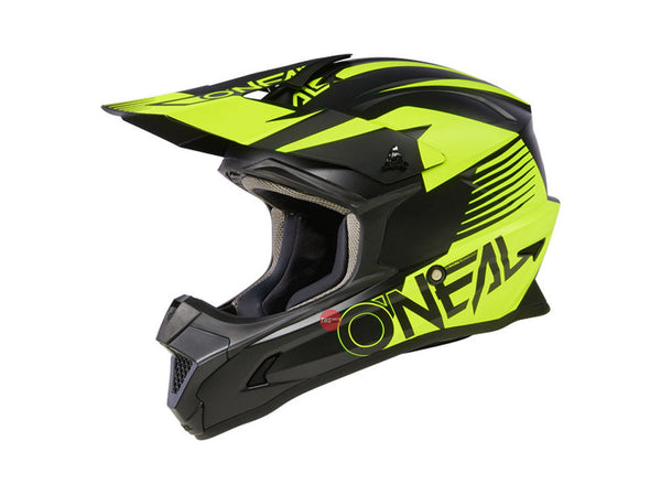 Oneal Medium 23 1SRS Stream V.23 Black n-Yellow Youth Off Road Helmet Size 52cm