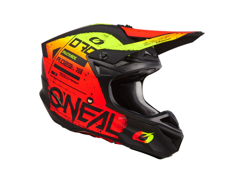 Oneal 5SRS Scarz V.24 - Black Red Yellow Off Road Helmet Size Large 60cm