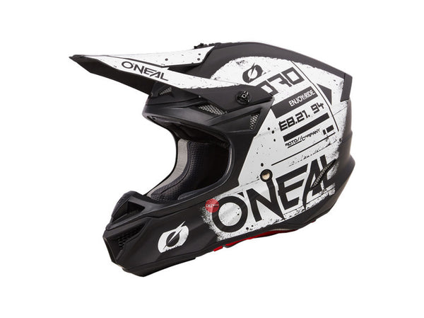 Oneal 5SRS Scarz V.24 - Black White Off Road Helmet Size Small 56cm
