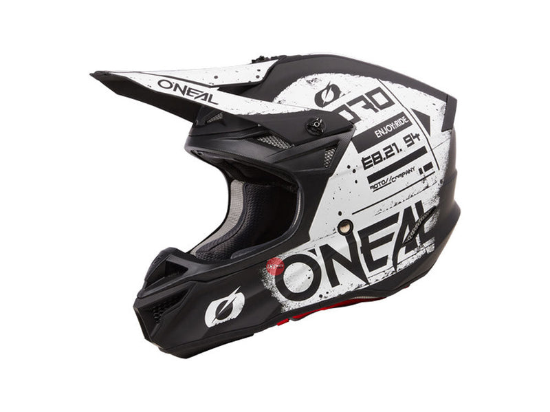 Oneal 5SRS Scarz V.24 - Black White Off Road Helmet Size Small 56cm
