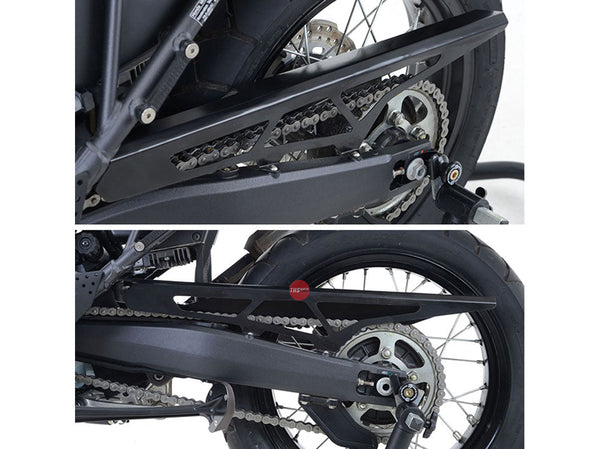 R&G Brushed stainless Chain Guard Royal Enfield 650 19- R&G