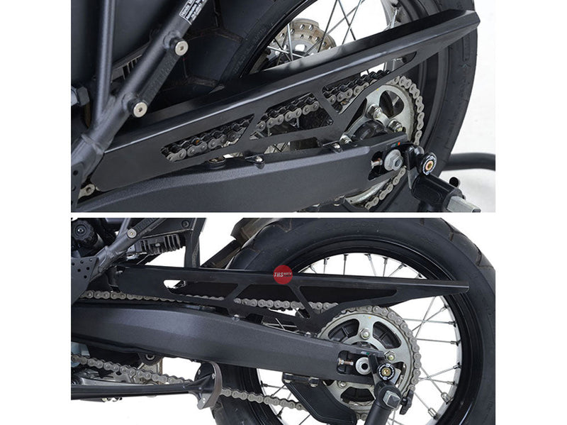 R&G Brushed stainless Chain Guard Royal Enfield 650 19- R&G