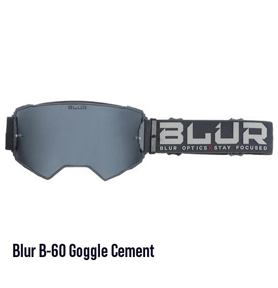 BLUR B-60 GOGGLE CEMENT MATT GRY (SIL LENS)