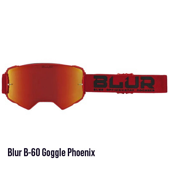 BLUR B-60 GOGGLE PHOENIX MATT RED (RAD-RED LENS)