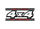 ATV City Yamaha 4x4 Diff Lock 120mm Sticker Red/Black/Silver