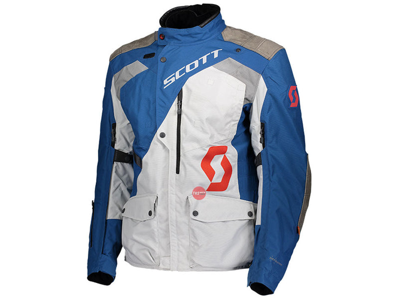 Scott Dualraid Dryo Sapphire Blue Lunar Grey Adventure Jacket Size 3XL