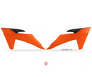 UFO KTM Compatible Radiator Covers SX125/250/300 23-24 SX-F250/350/450 23-24 EXC/F250/350/450 24-25 Exc-f 500 24-25  Orange