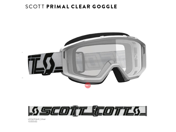 Scott Primal Goggle Clear White/Black Lens