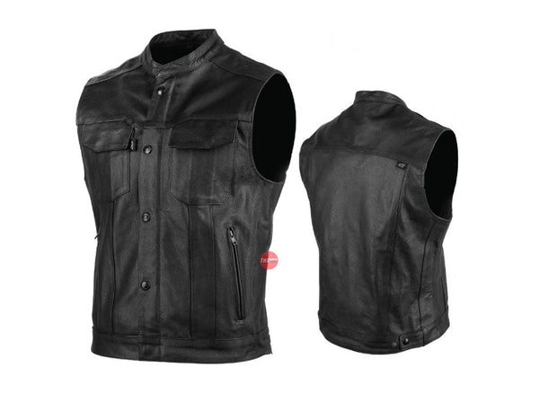Speed & Strength Band Of Brothers Black Leather Vest Size 2XL