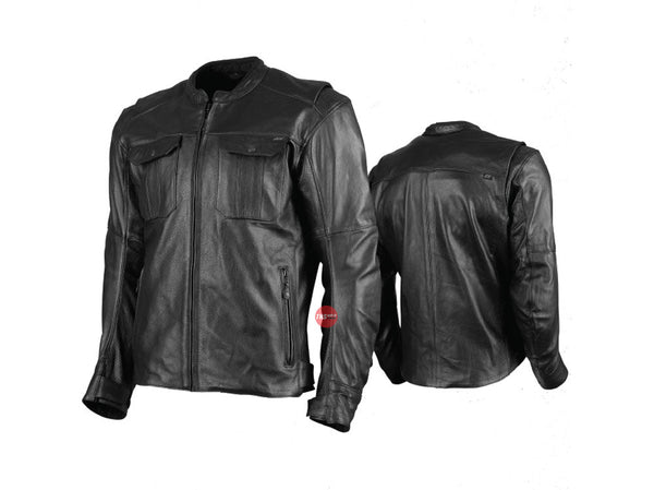 S&S Speed & Strength Band Of Brothers Black Leather Road Jacket Size Large