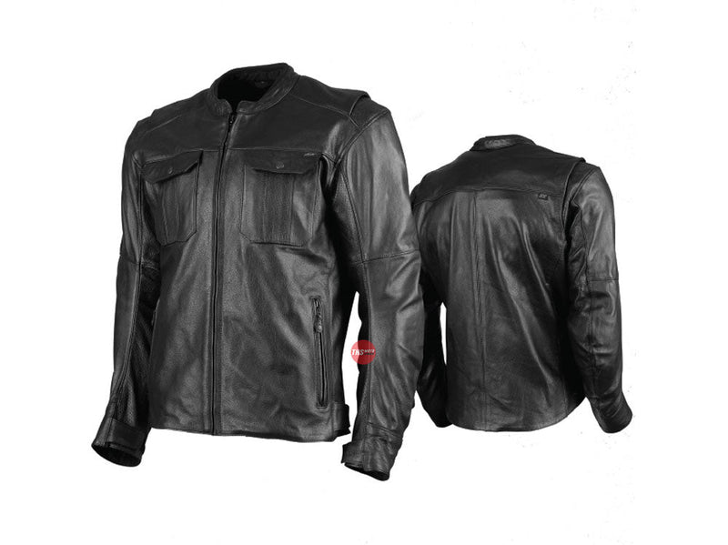 S&S Speed & Strength Band Of Brothers Black Leather Road Jacket Size Large