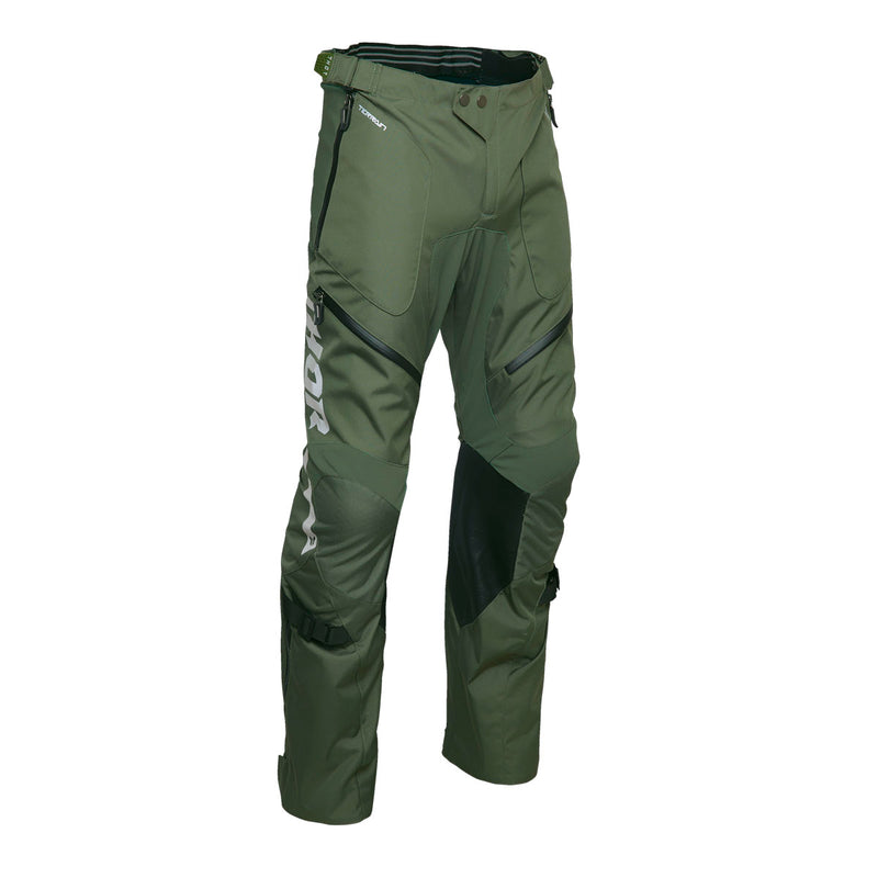 Thor MX S26 Terrain OTB (Over The Boot) Army Charcoal Off Road Pants Waist Size 34"