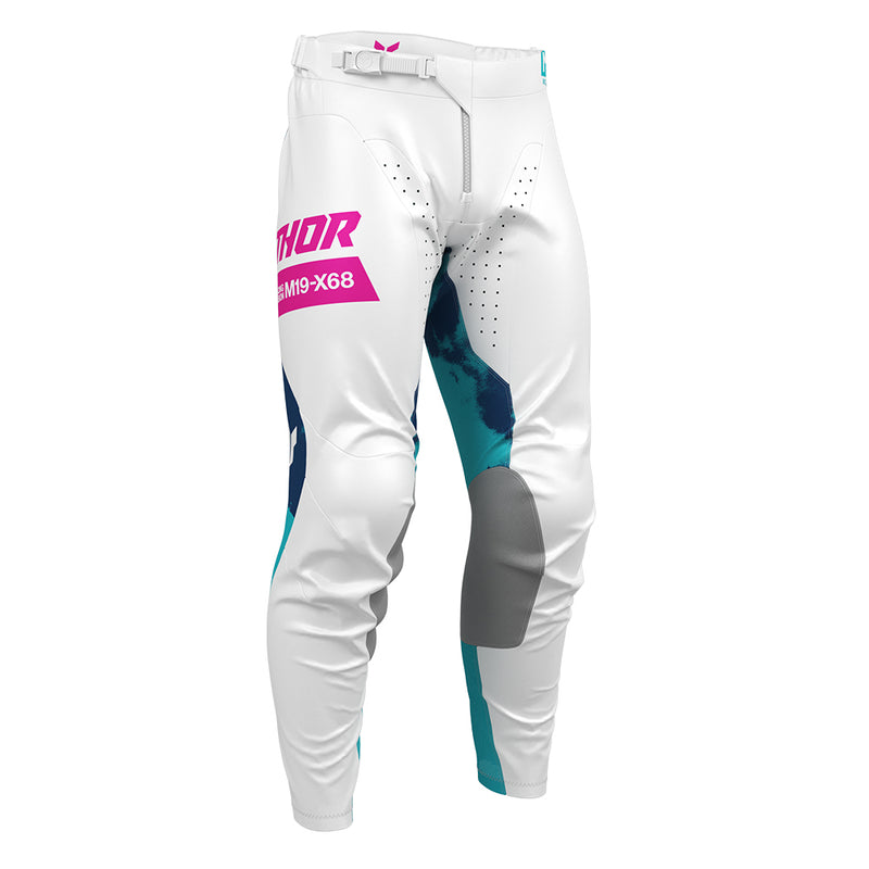 Thor MX S26 Launchmode Bleach White Aqua Off Road Pants Waist Size 42"