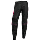 Thor MX S25 Sector Minimal Black Pink Off Road Pants Womens Size 3/4 Waist Size 25"