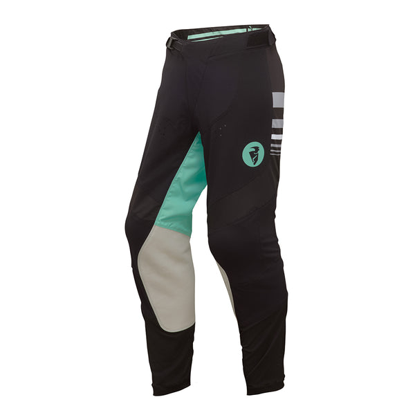 Thor MX Pants S25  Women Prime Blaze Black Mint Size 9 10 Waist Size 28"