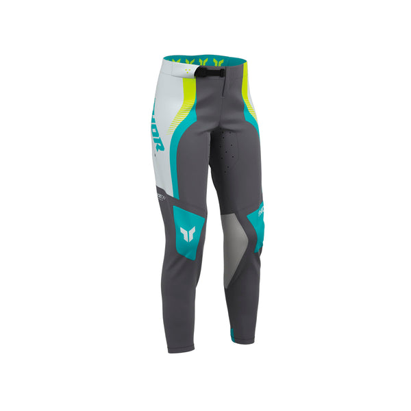 Thor MX Pants S26  Womens Sportmode Velocity Gray Aqua 9 10 Waist Size 28"